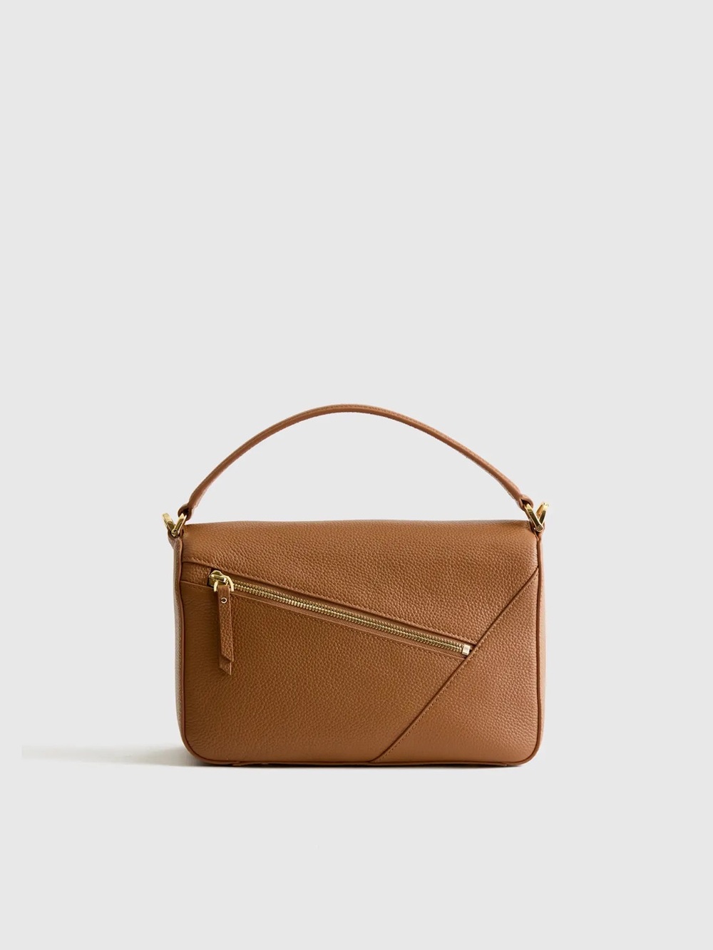 Quince Sabine Crossbody Convertible Leather Bag in Cognac - Picture 6 of 16